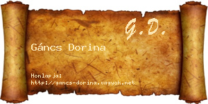 Gáncs Dorina névjegykártya