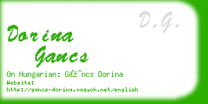 dorina gancs business card